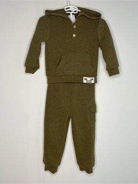 Little Ricky Moosin Around Ribbed Knit 2pc Set Soft 24 Months